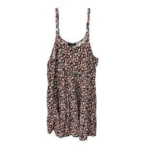 *VIBE Sportswear Y2K Baby Doll Layered Dress 3X Dark Floral Romantic Whimsy Goth